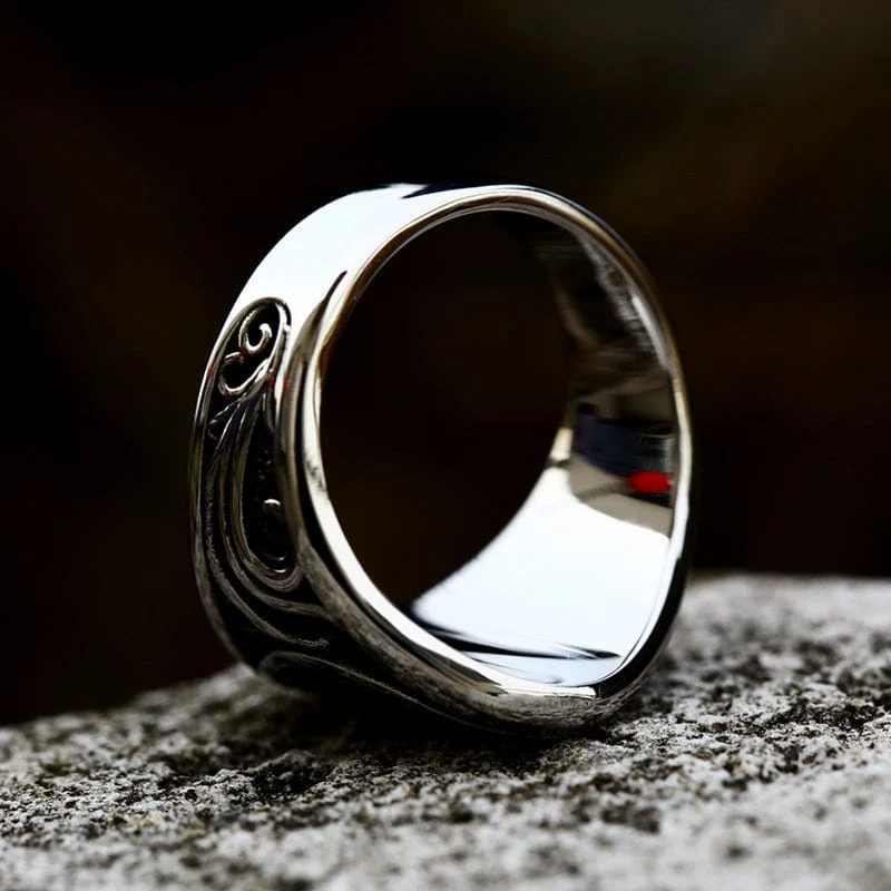 Herren Punk Trees Ring