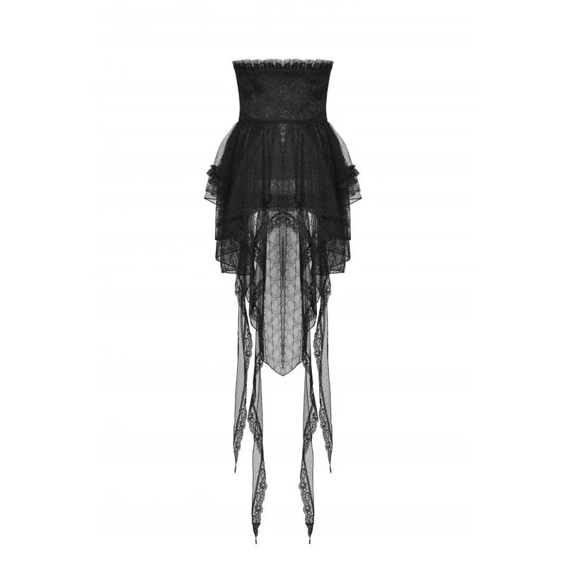 Gothic Fishtail Mehrschichtiger Spitzenschlauchrock für Damen