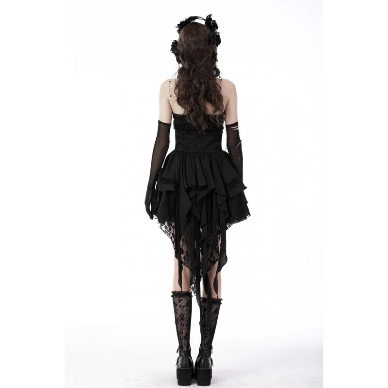 Gothic Neckholder-Spitzen-Tanktop für Damen
