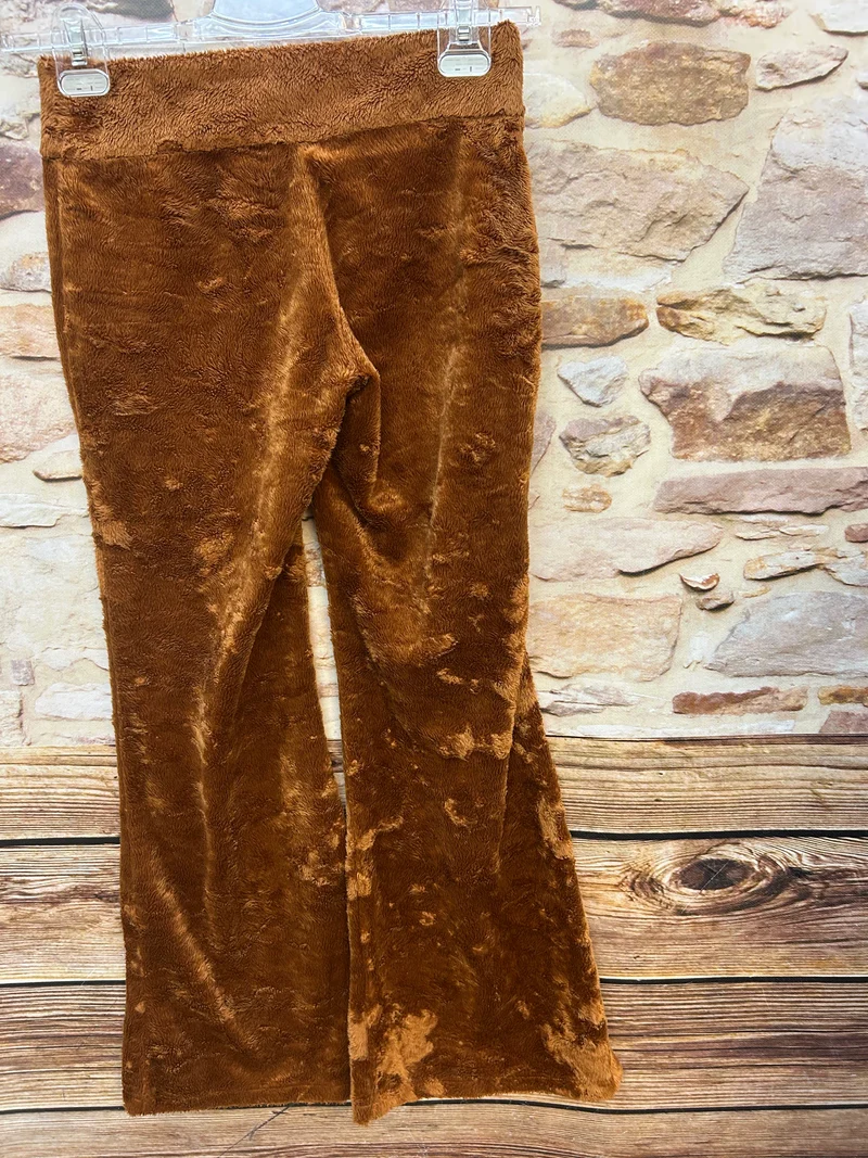 Vintage Schlaghose Braun Plüsch 70er Stil Gr. S von Pimkie