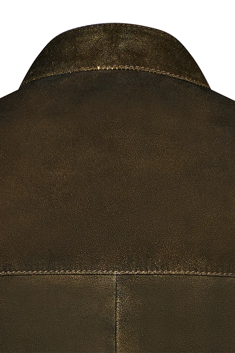 Shirtjacket in Leder