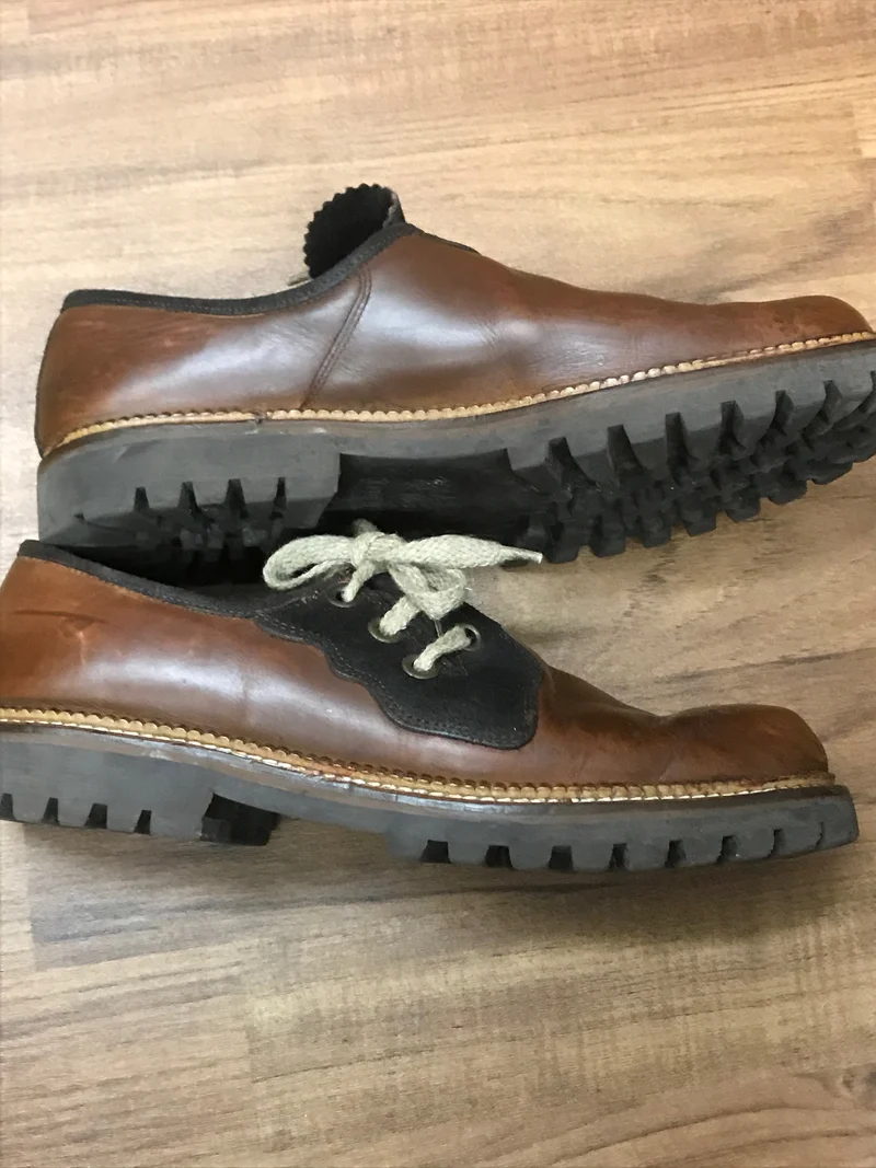Haferlschuhe braun - zweifarbig Gr.43