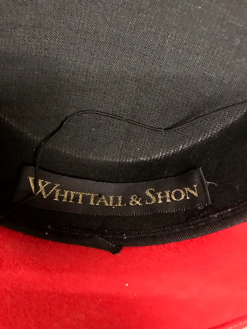 Vintage Damenhut von Whittall & Shon in rot, Gr.57