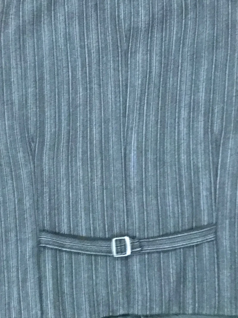 Vintage Herren-Weste Größe 62 – Gestreift in Schwarz & Grau im 20er-Jahre Stil