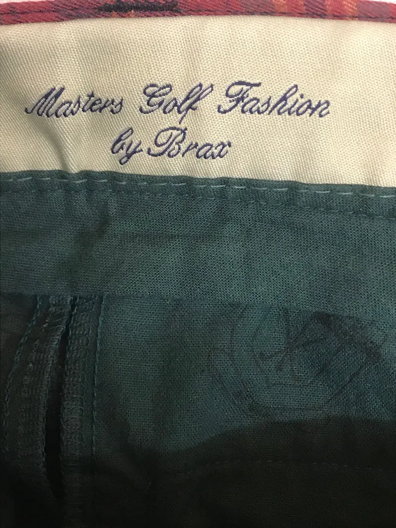 90er Vintage Golfhose Herren kariert Gr. 48 – Bundfaltenhose Retro