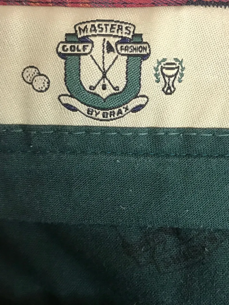 90er Vintage Golfhose Herren kariert Gr. 48 – Bundfaltenhose Retro