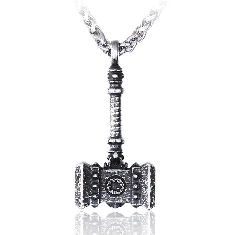 Herren Punk Thors Hammer Halskette