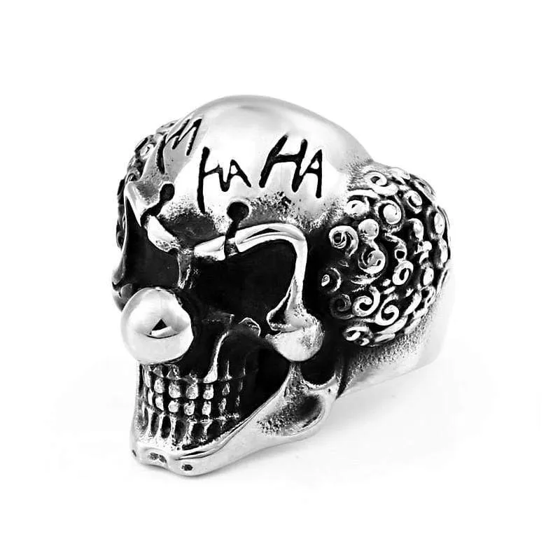 Gothic-Punk-Clown-Ring für Herren