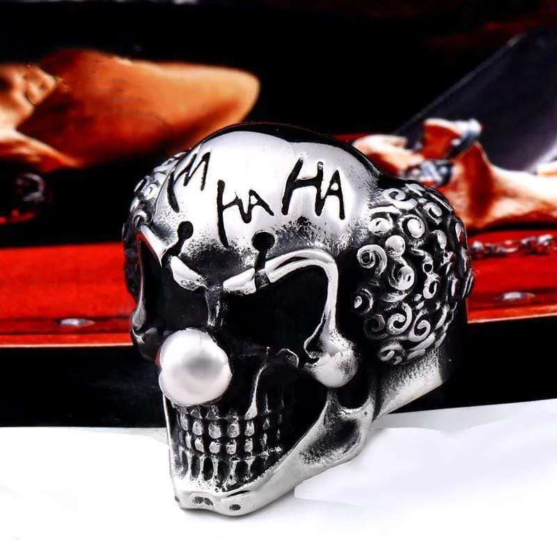 Gothic-Punk-Clown-Ring für Herren