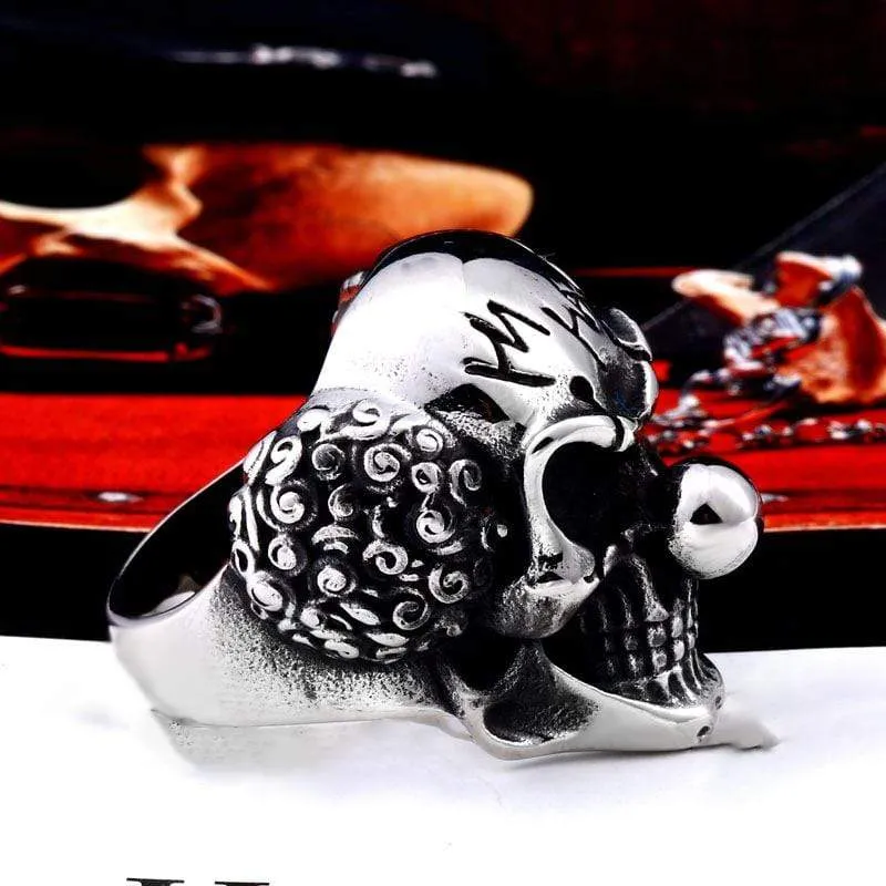 Gothic-Punk-Clown-Ring für Herren