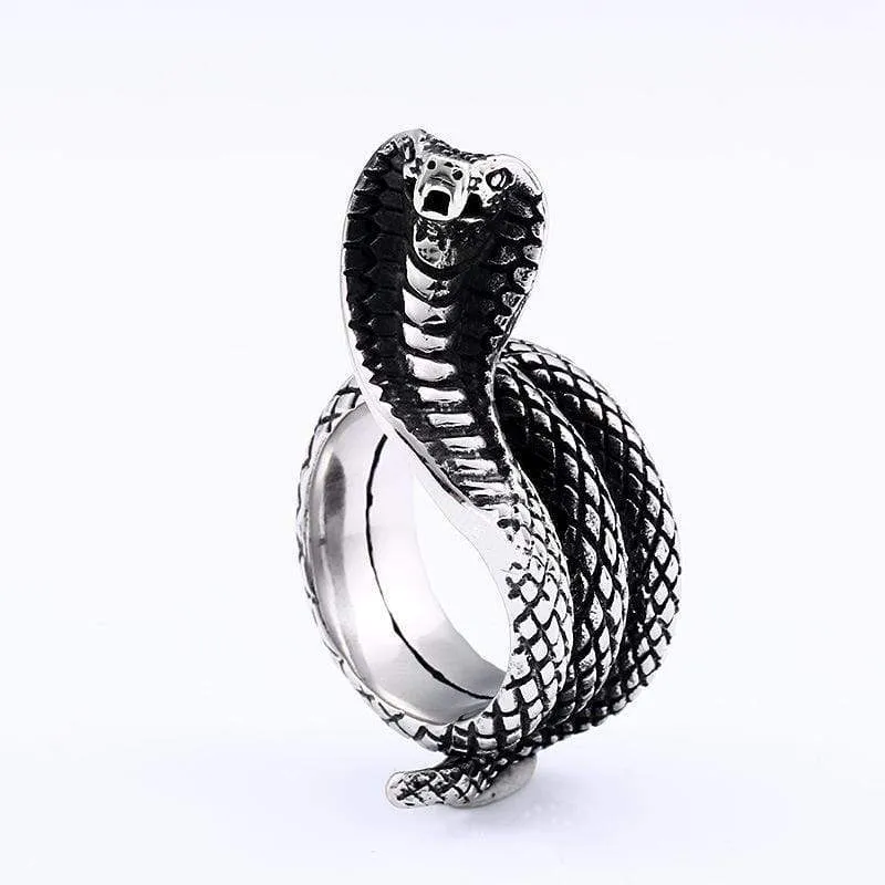 Punk-Kobra-Ring für Herren