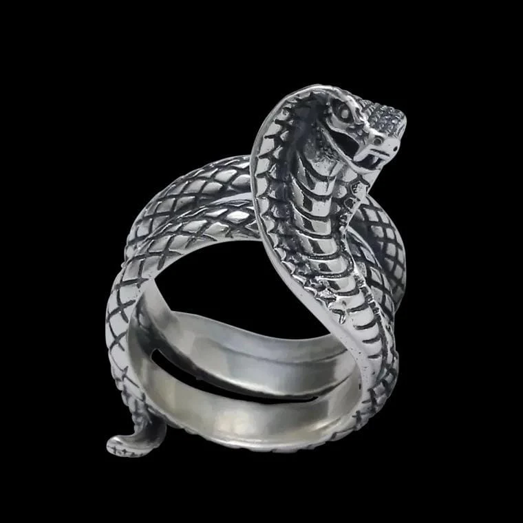Punk-Kobra-Ring für Herren