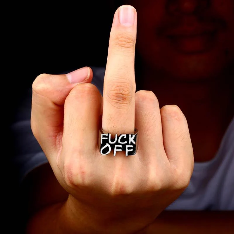 Punk-Buchstabenring für Herren