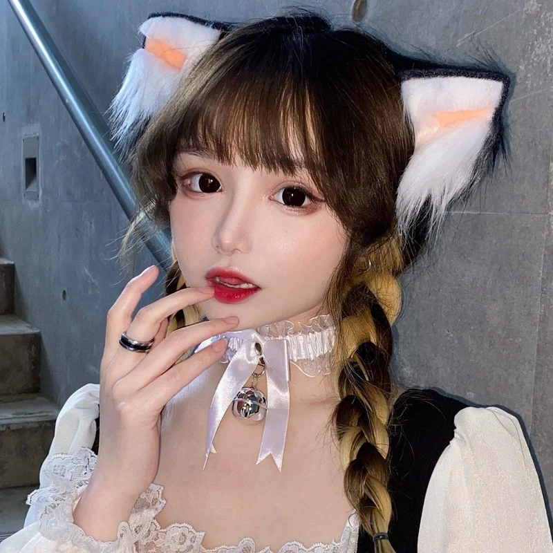 Frauen Lolita Cute Bowknot Bell Lace Choker