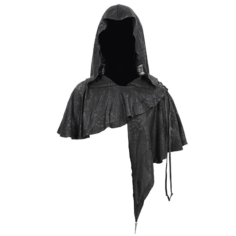 Frauen Gothic Punk Asymmetrical Short Hooded Cape