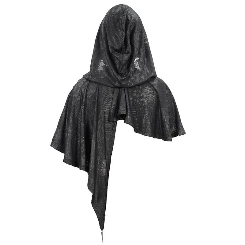 Frauen Gothic Punk Asymmetrical Short Hooded Cape