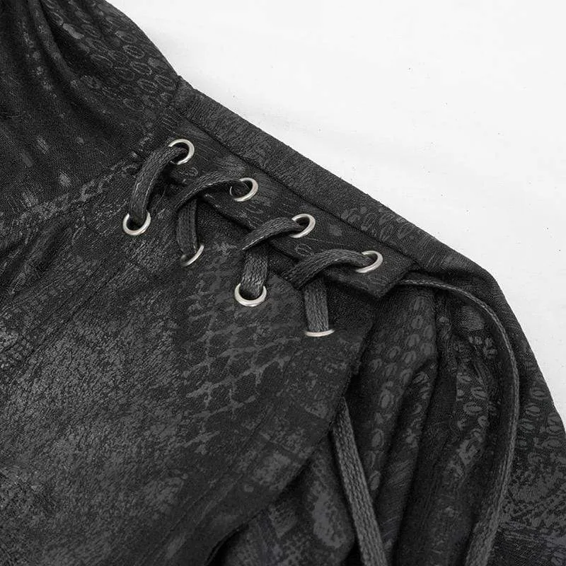 Frauen Gothic Punk Asymmetrical Short Hooded Cape