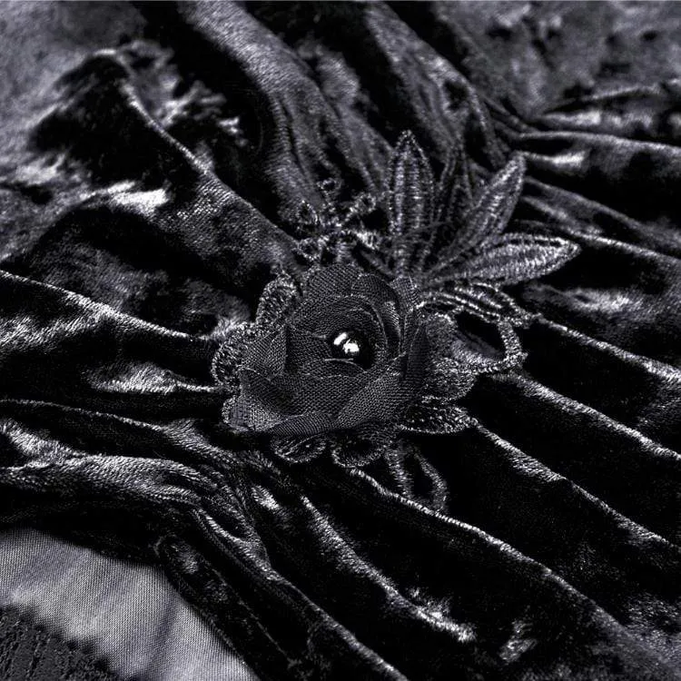 Vintage Vintage Gothic Mehrschicht Velet Maxiröcke für Damen