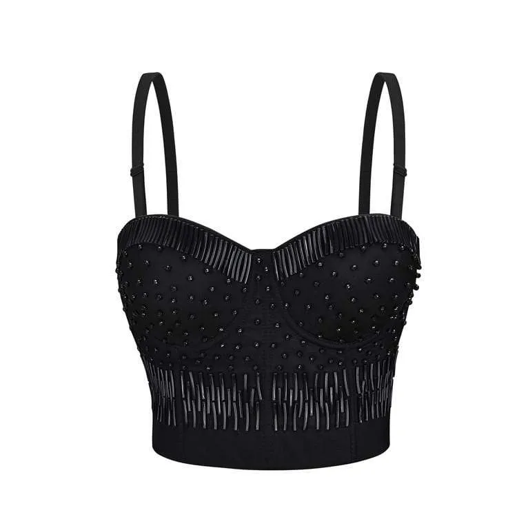Frauen Goth Pailletten Bustiers