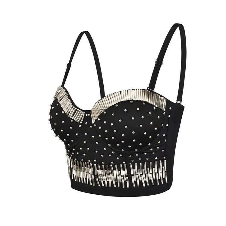 Frauen Goth Pailletten Bustiers