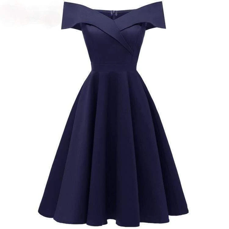 Damen Vintage Slim-Fit Partykleider