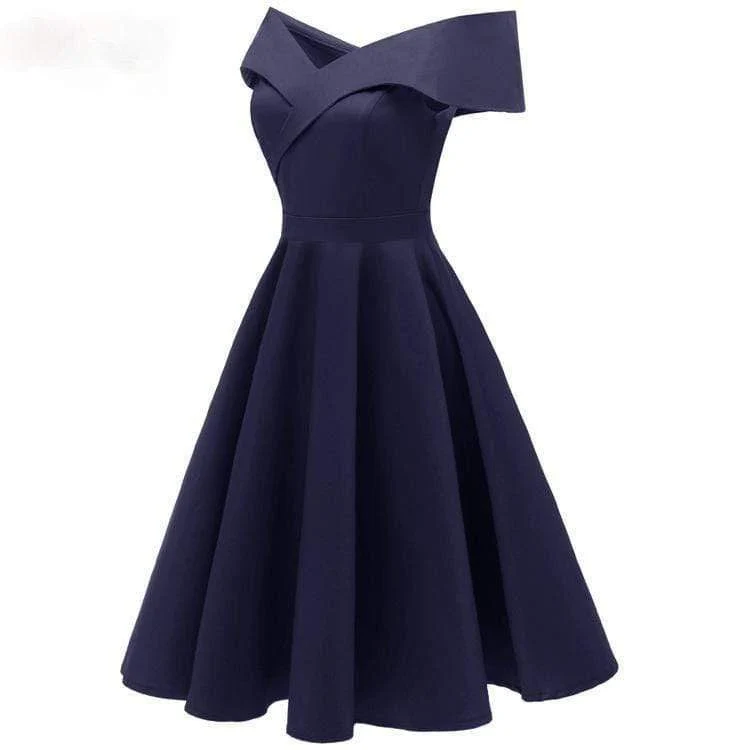 Damen Vintage Slim-Fit Partykleider
