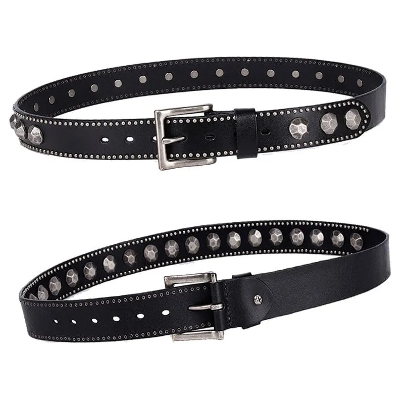 Herren Punk Pagode Nieten Ledergürtel