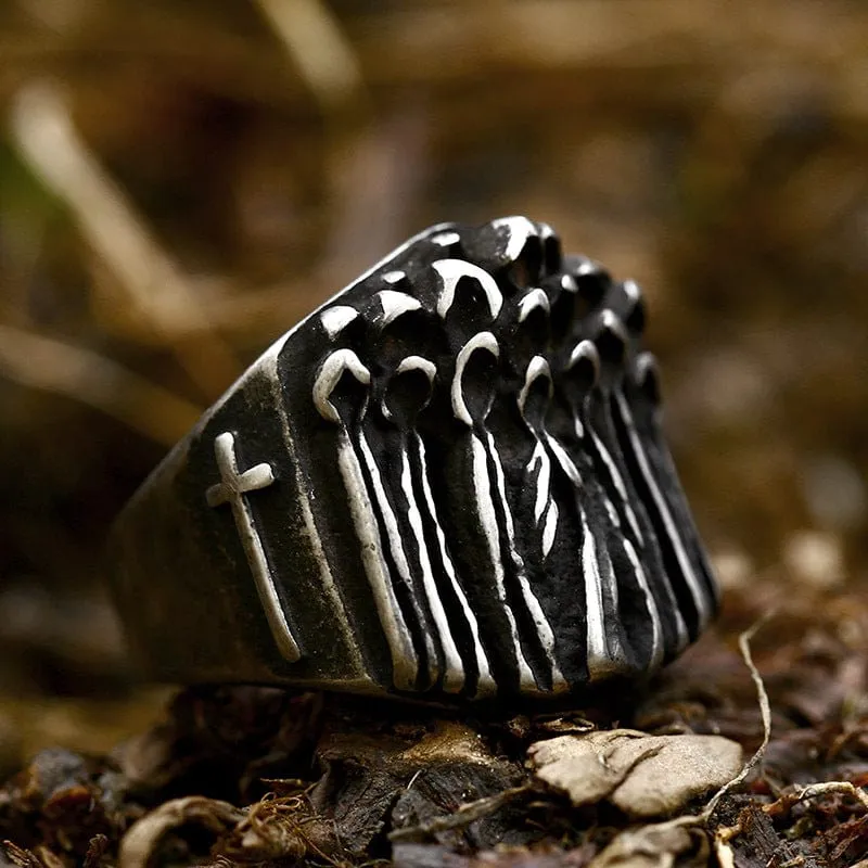 Herren Punk Death Cloak Ring