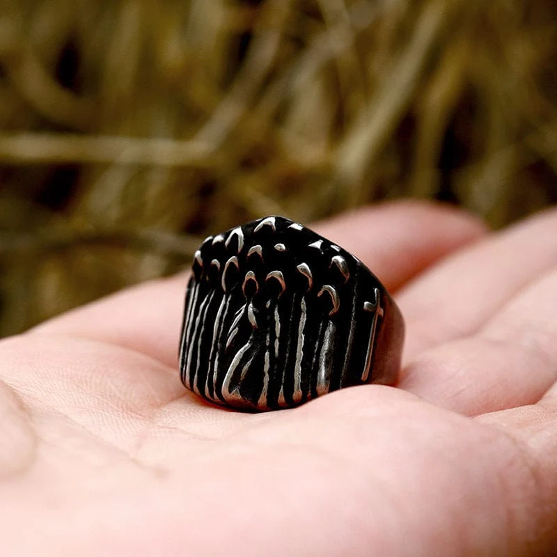 Herren Punk Death Cloak Ring