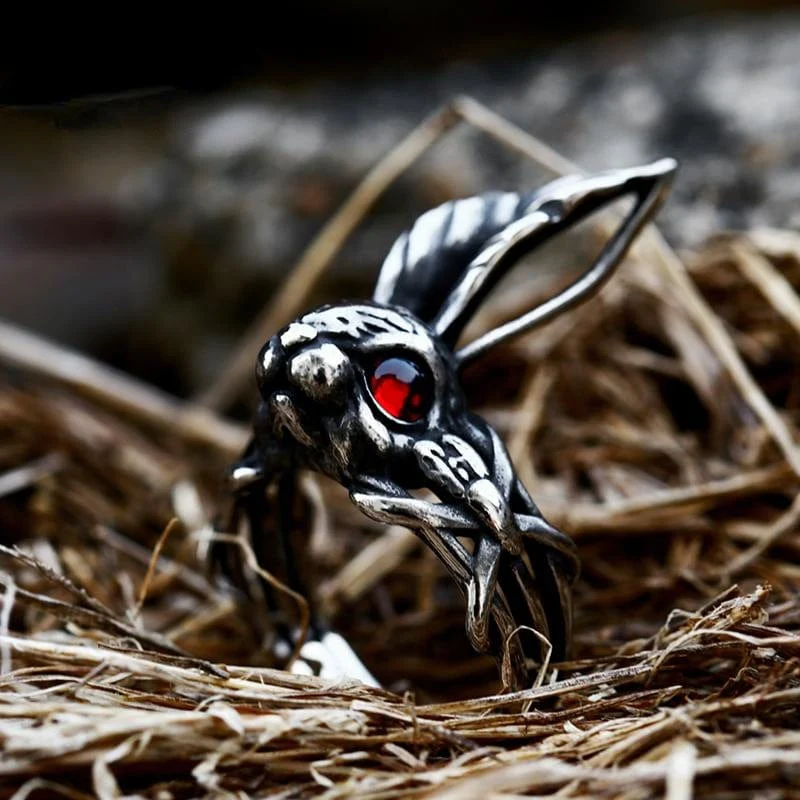 Herren-Punk-Kaninchen-Ring