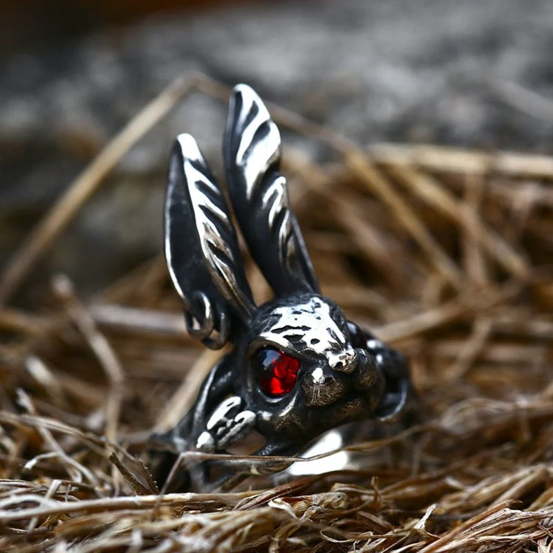 Herren-Punk-Kaninchen-Ring