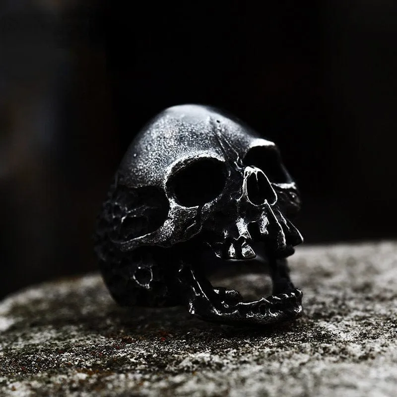 Herren-Punk-Schädel-Kopf-Ring