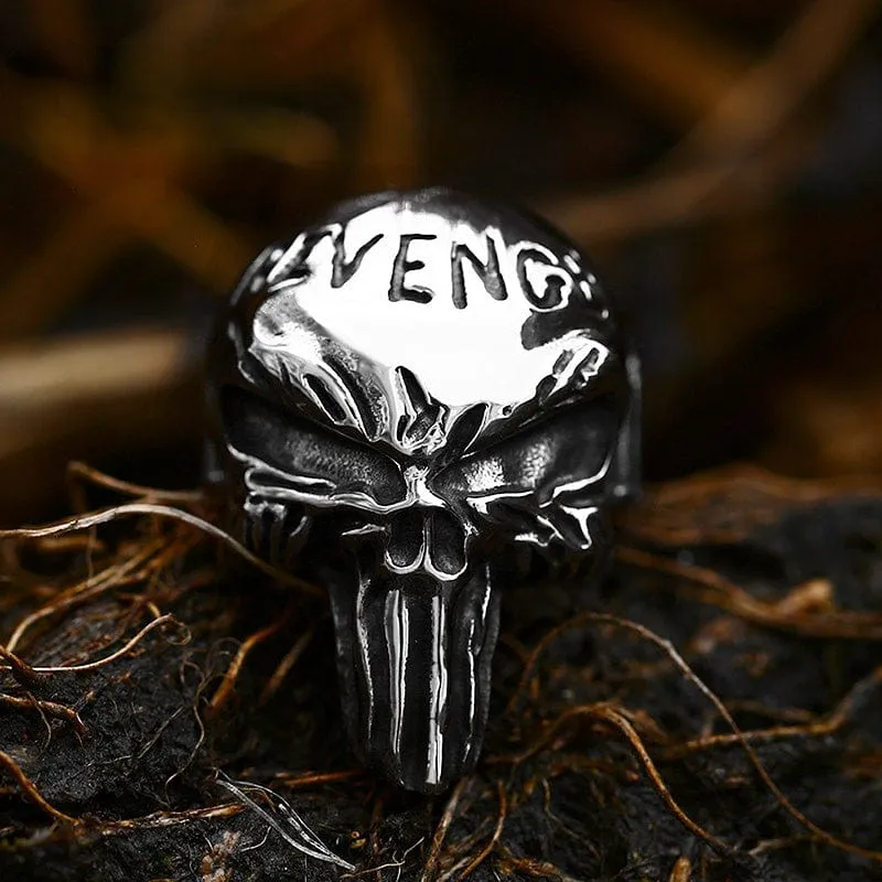 Herren-Punk-Schädel-Kopf-Ring