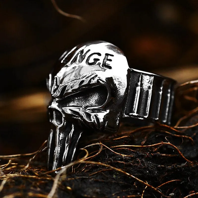 Herren-Punk-Schädel-Kopf-Ring