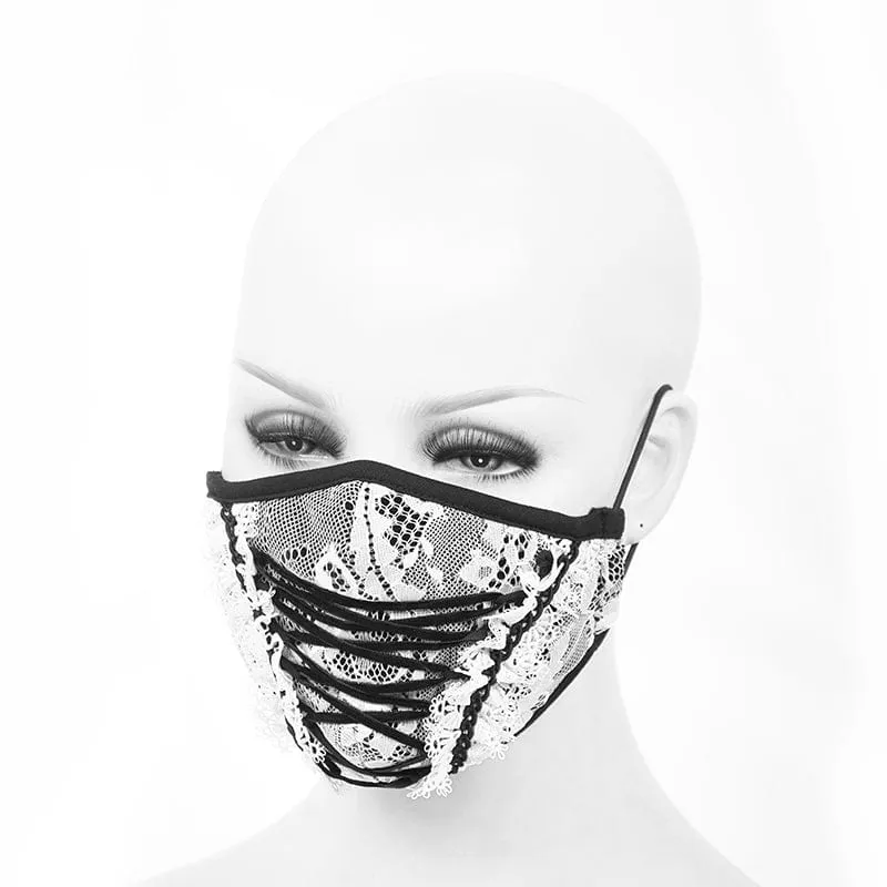 Gothic Blumenspitze Maske für Damen
