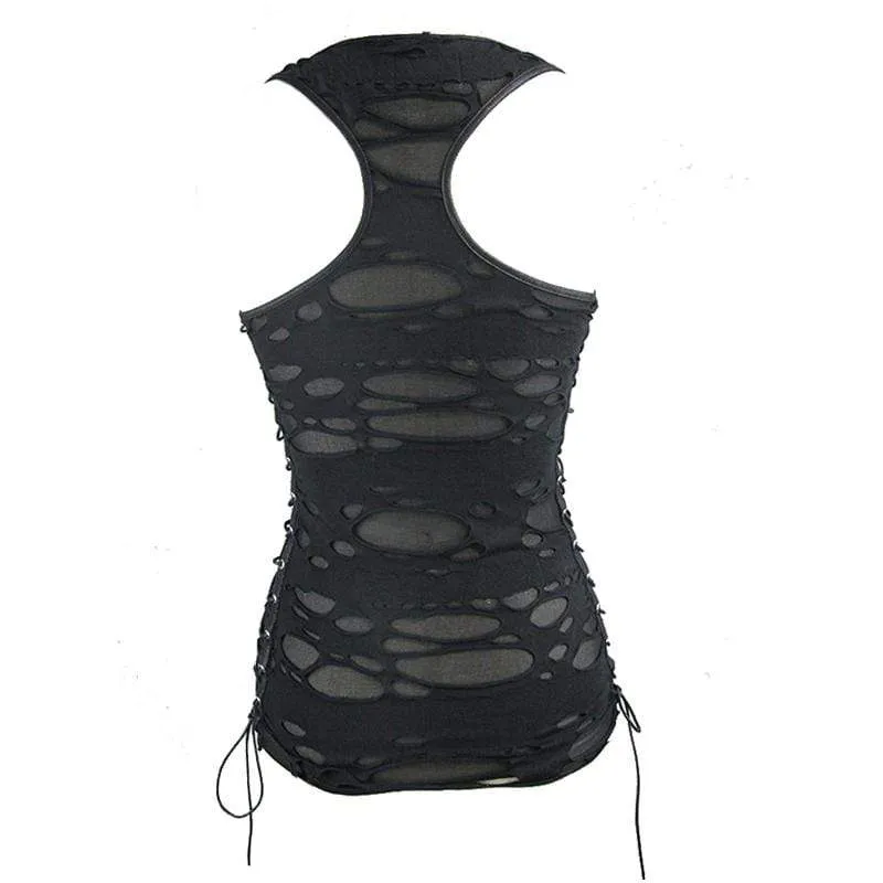Grunge Racer Back Top für Damen