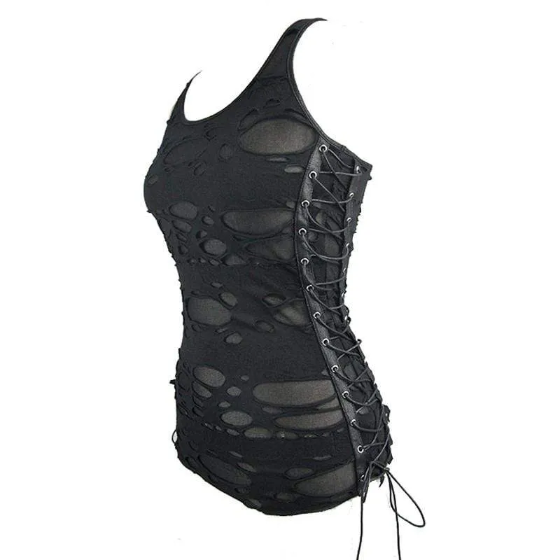 Grunge Racer Back Top für Damen