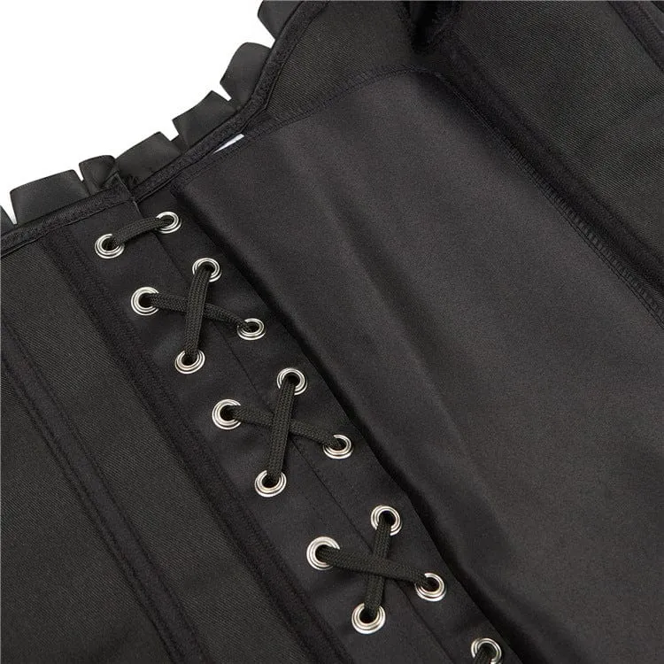 Damen Gothic Vintage Vollbrustkorsett mit Puffärmeln