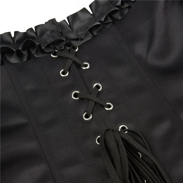 Damen Gothic Vintage Vollbrustkorsett mit Puffärmeln