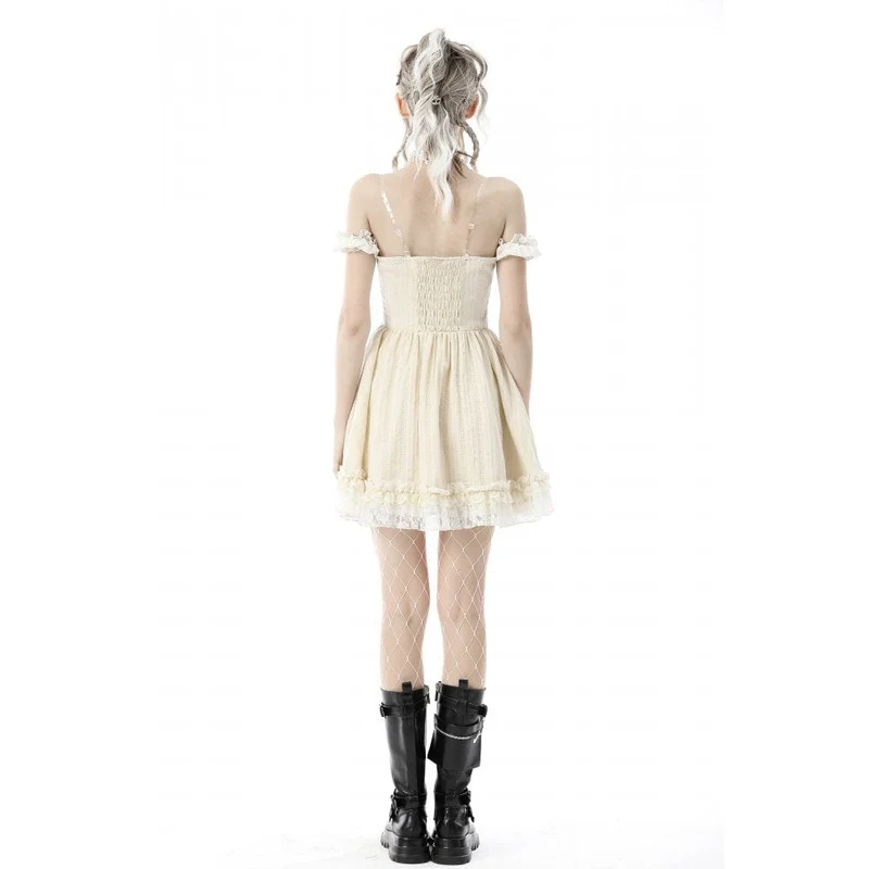 Steampunk-Kleid mit mehrlagigen Rüschen für Damen, Abschlusskleid