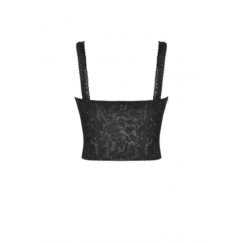 Damen-Gothic-Schnür-Blumen-Jacquard-Vollbrust-Korsetts