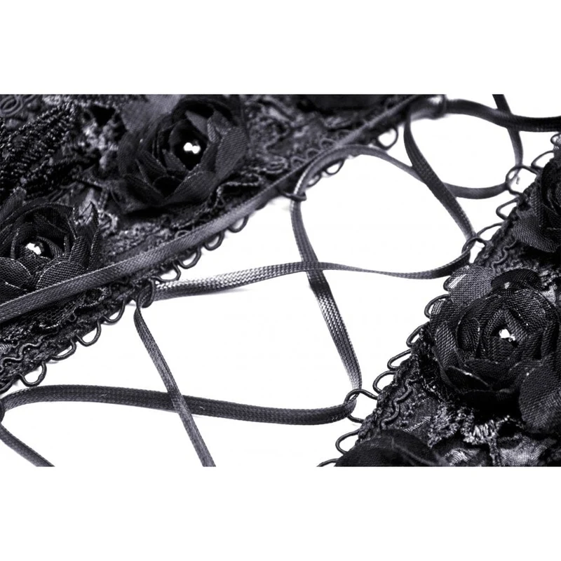 Damen-Gothic-Schnür-Blumen-Jacquard-Vollbrust-Korsetts