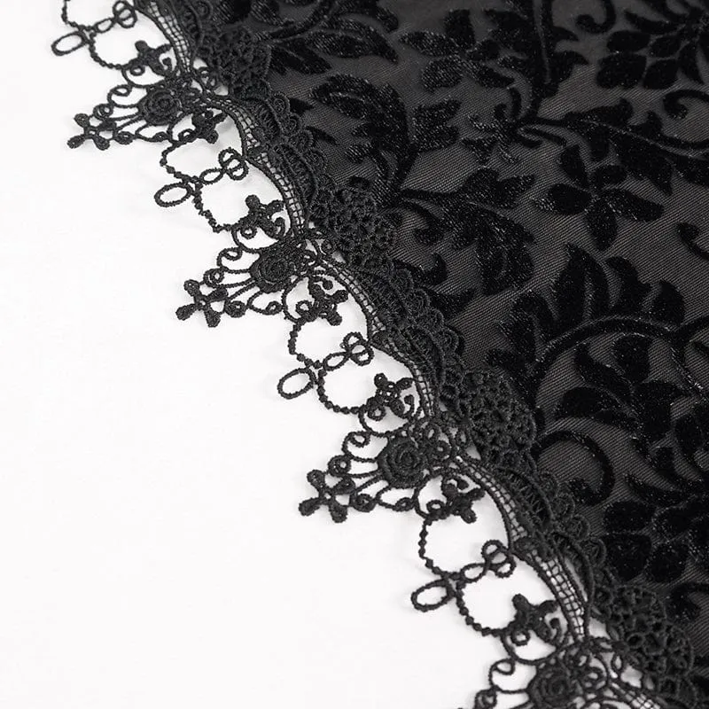 Gothic-Nachthemd mit floraler Spitze für Damen