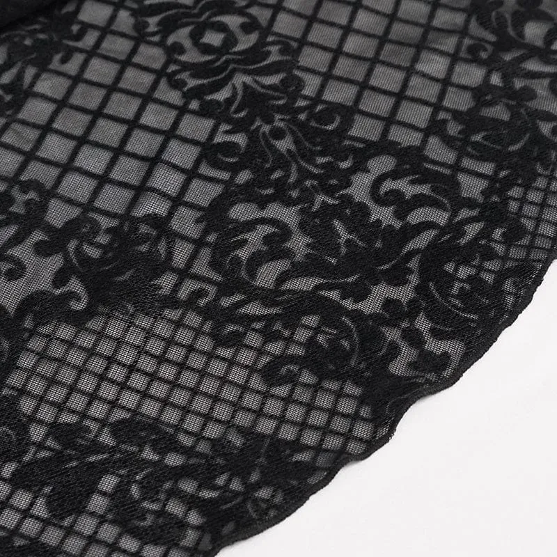 Gothic Blumenspitze Schlaghosen für Damen