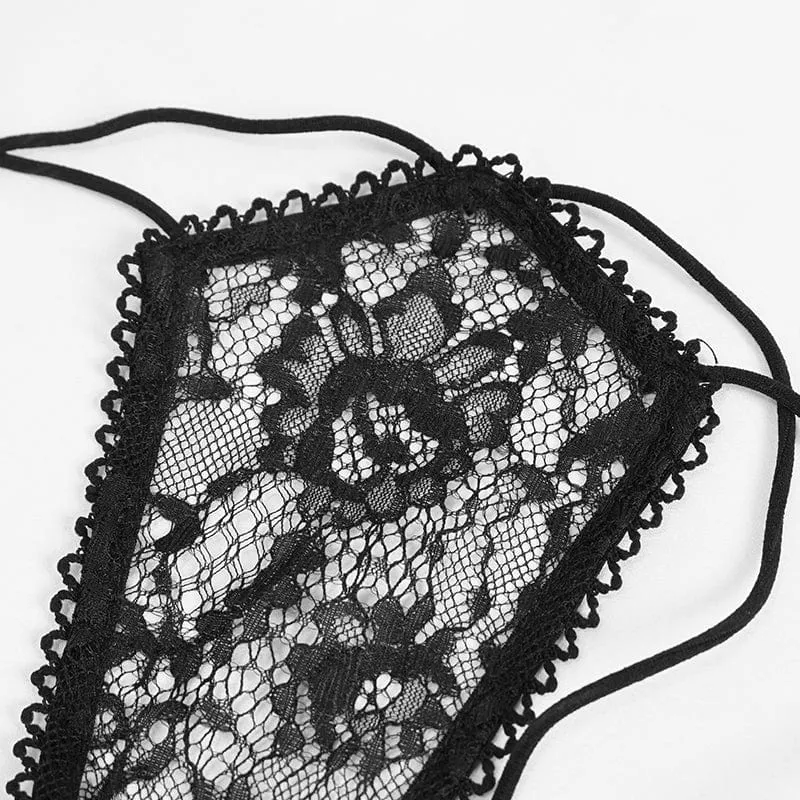 Gothic Sexy Spitzen-BH-Dessous-Set für Damen