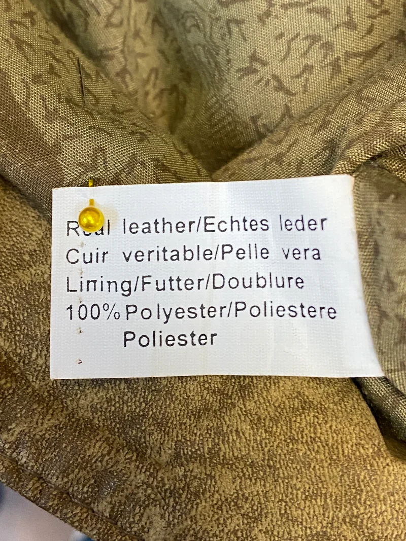 Vintage Trachten Lederweste Herren Gr. 48 Stickerei