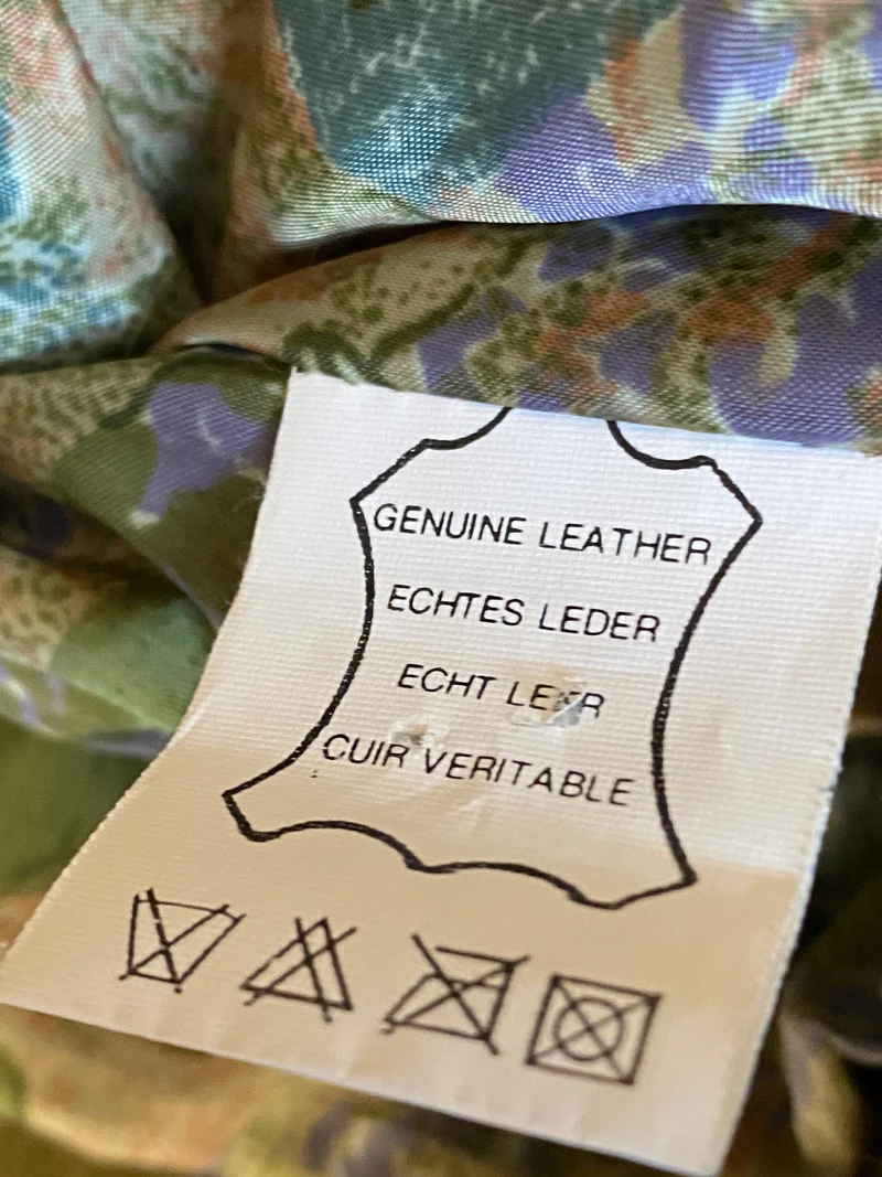 Vintage Leder Trachtenweste grün Herren Gr. 48