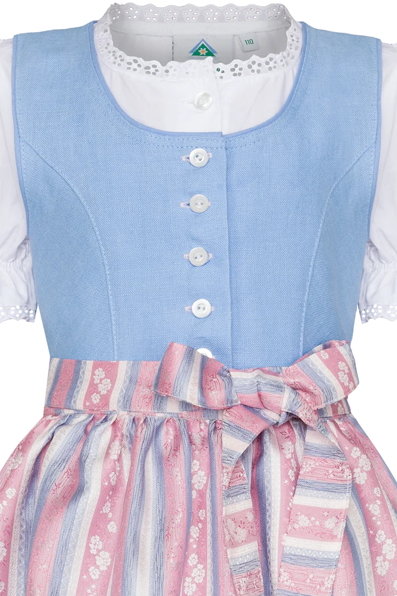 Kinder Leinen-Dirndl mit Bluse