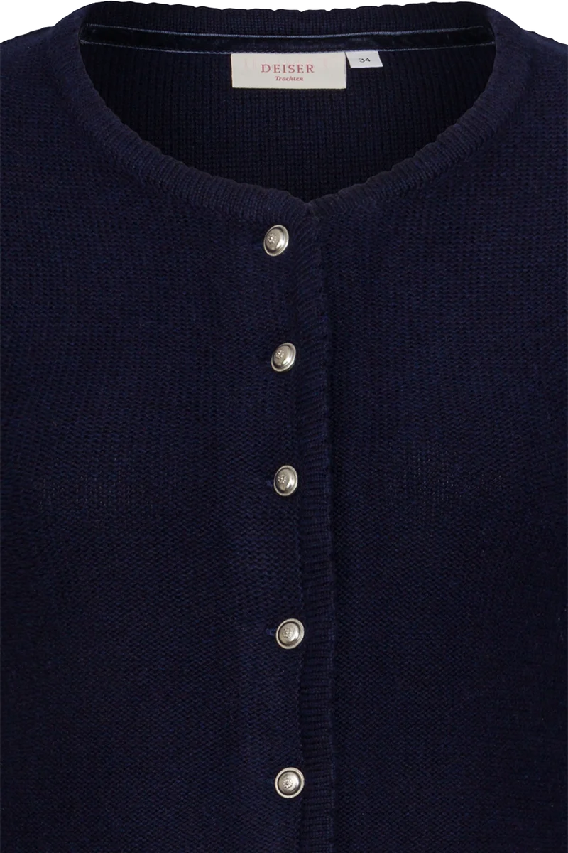 Damen Dirndljacke Strickjacke tailliert - marine