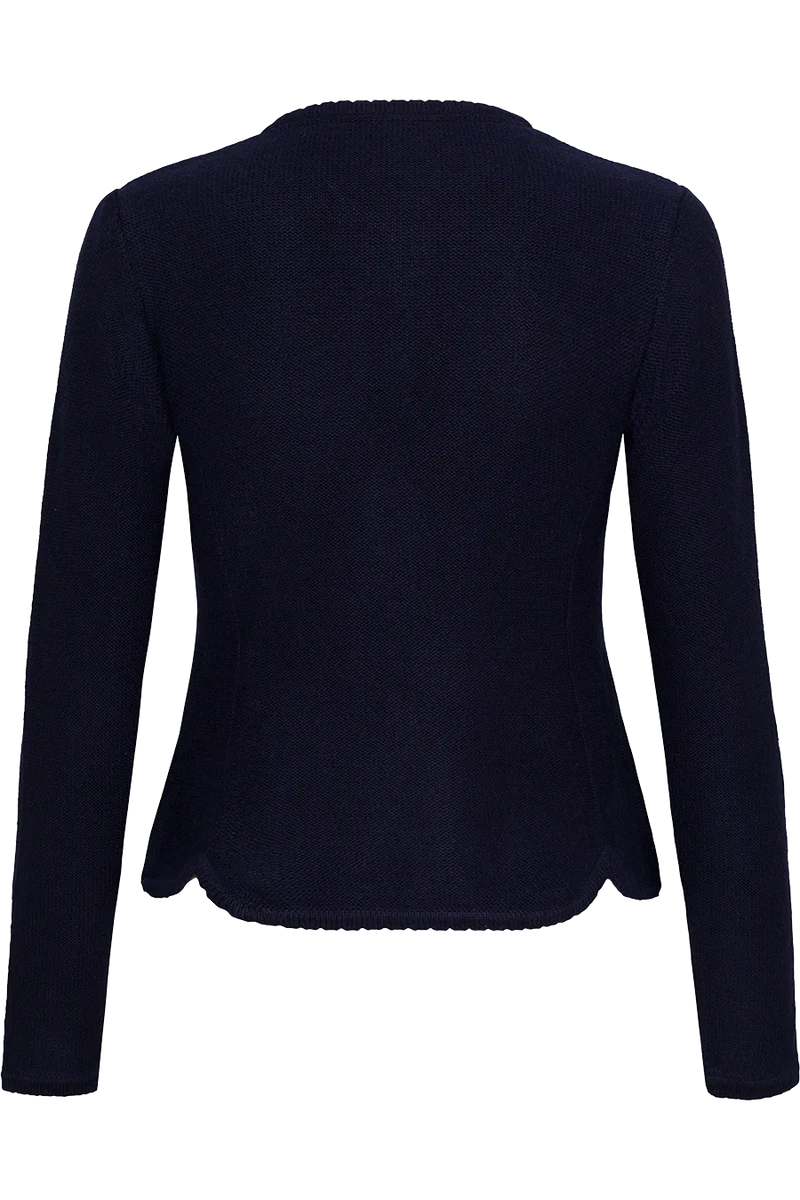 Damen Dirndljacke Strickjacke tailliert - marine